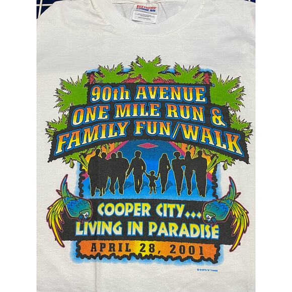 Cooper City Marathon 2001 Vintage white t shirt size Small - Picture 6 of 6